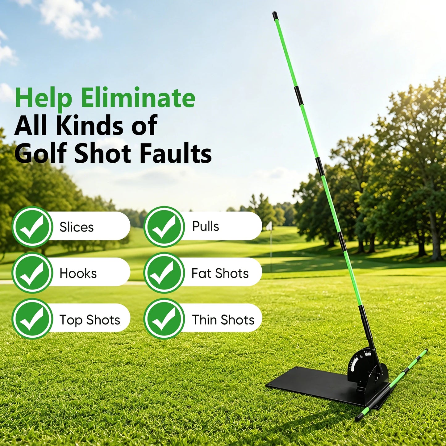 Golf Schwungbahntrainer inkl. Alignment Sticks – Deine Schwungebene wird sichtbar