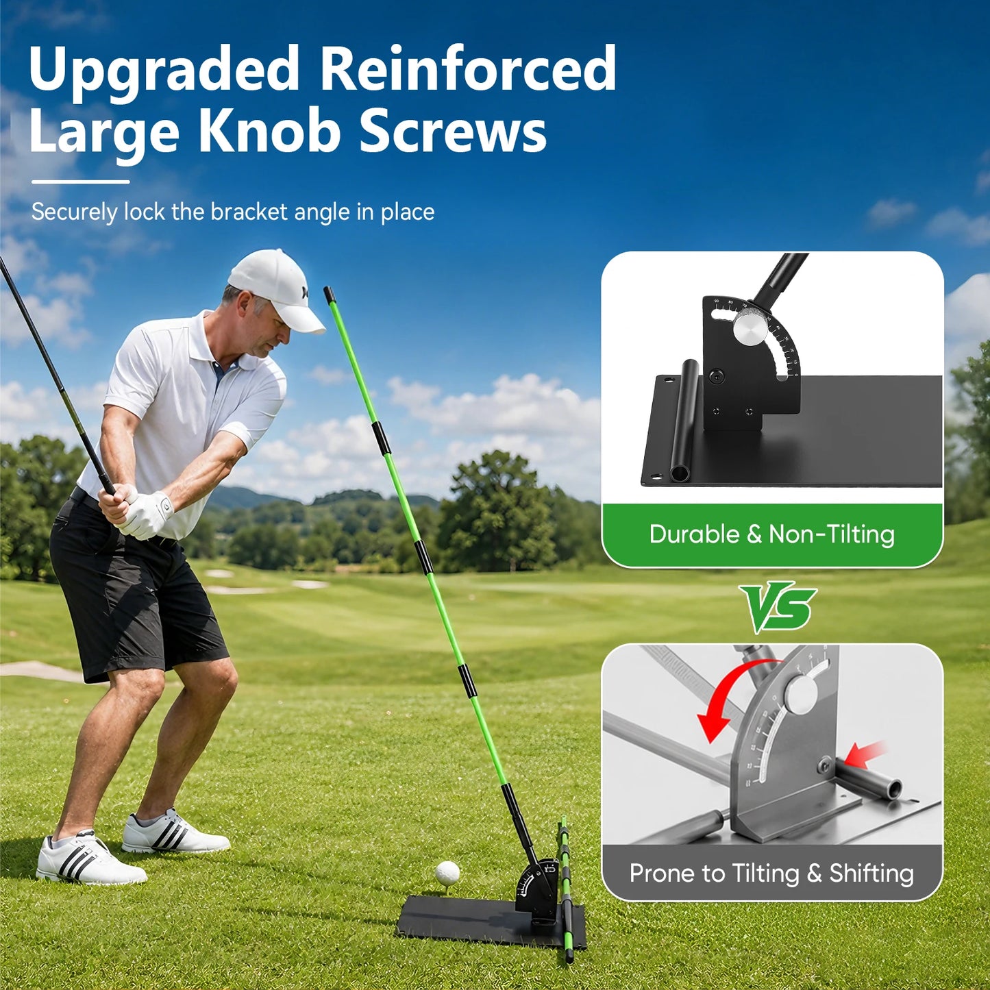 Golf Schwungbahntrainer inkl. Alignment Sticks – Deine Schwungebene wird sichtbar