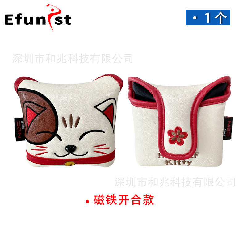 Golf Putterhaube mit Motiven – Magnetverschluss & Plüschinnenfutter