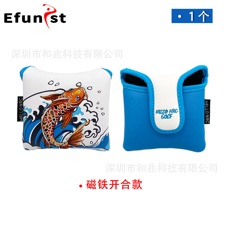 Golf Putterhaube mit Motiven – Magnetverschluss & Plüschinnenfutter