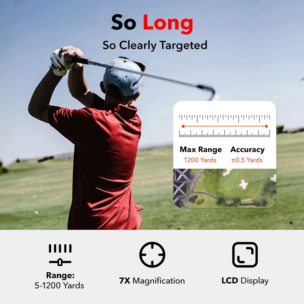 Golf Laser Entfernungsmesser – Fahnenlock, Slope & 1000Meter Reichweite