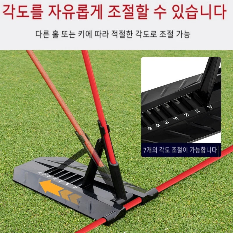 Golf Swing Trainer mit klappbarem Standfuß für Indoor und Outdoor
