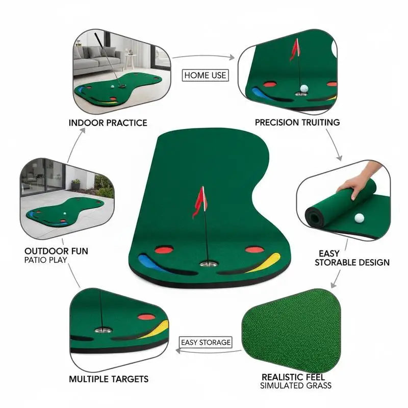 Golf Putting Green – Putts aus jedem Winkel trainieren