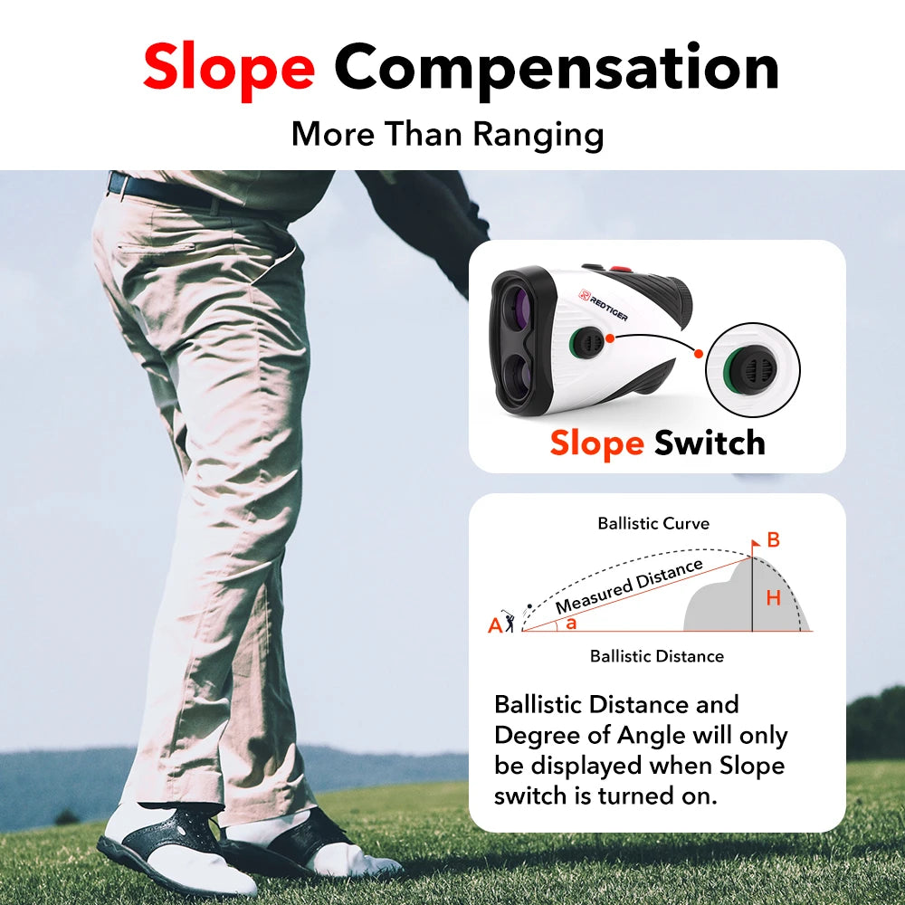 Golf Laser Entfernungsmesser – Fahnenlock, Slope & 1000Meter Reichweite