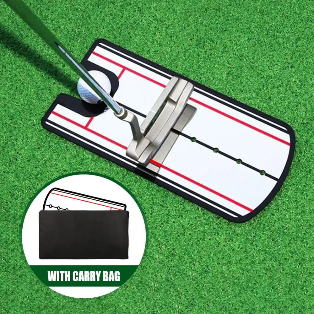 Golf Putting Spiegel mit Ausrichtungslinien & 4 Tee-Löchern