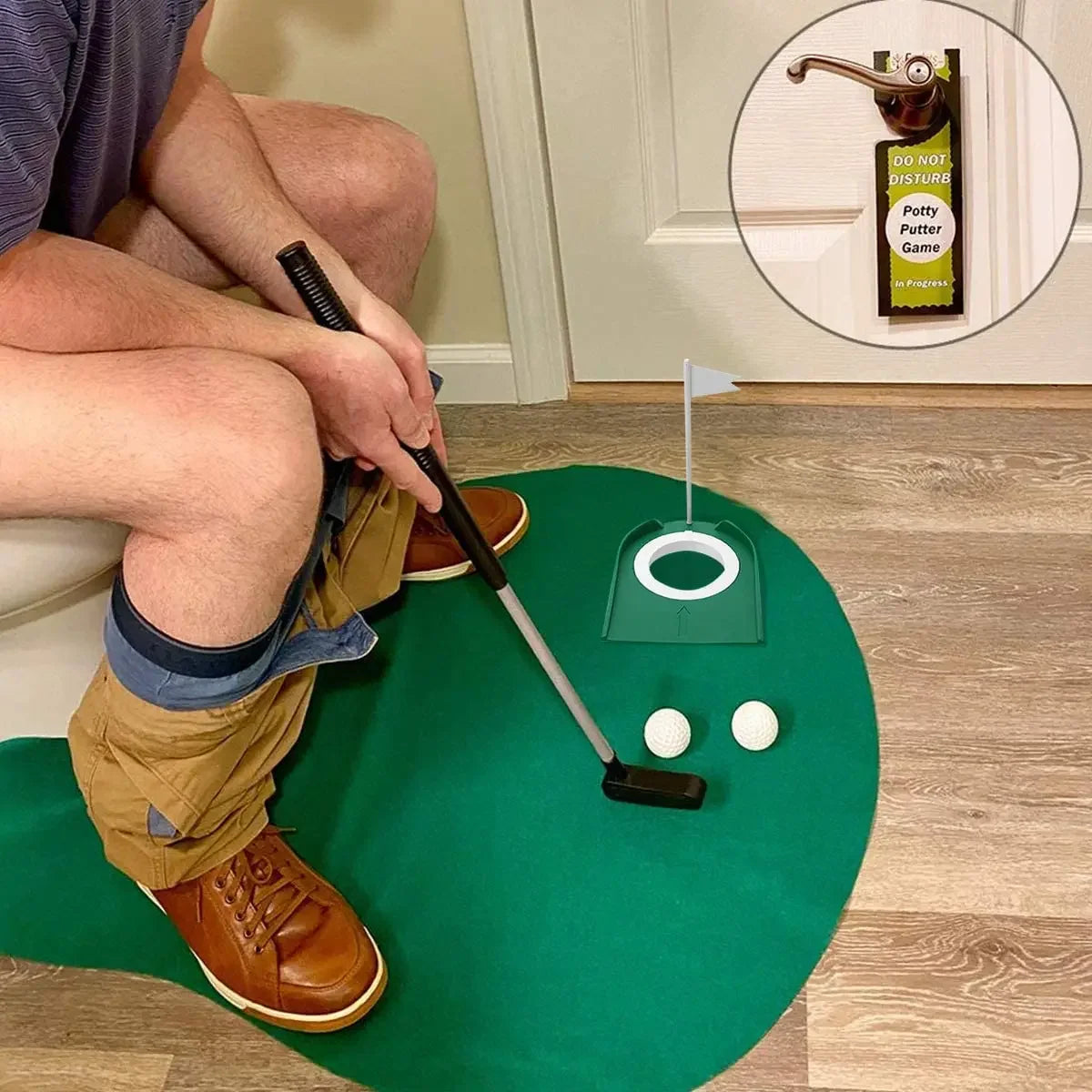 Golf Putting Loch mit Flagge – Überall dein eigenes Grün aufbauen